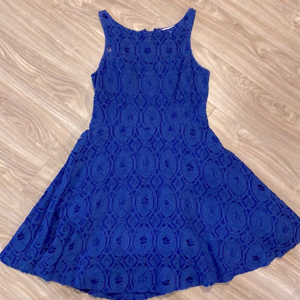 Navy blue midi dress, fitting and so comfortable. Size 2